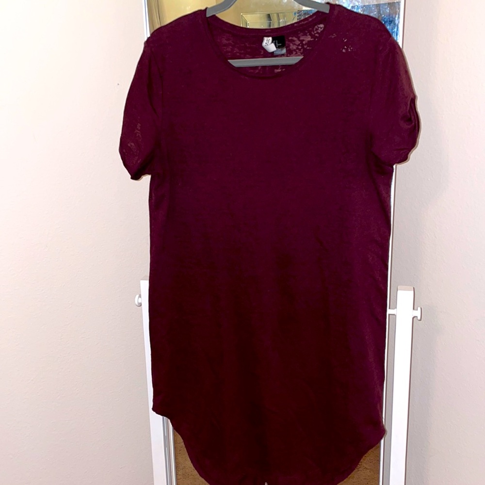 H&M maroon tunic with zipper